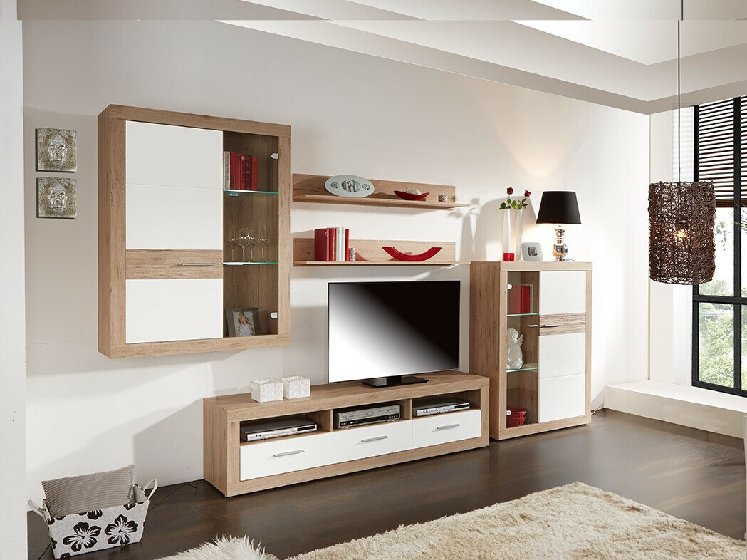 Set de living Romfera 116 (Stejar San Remo + Alb)