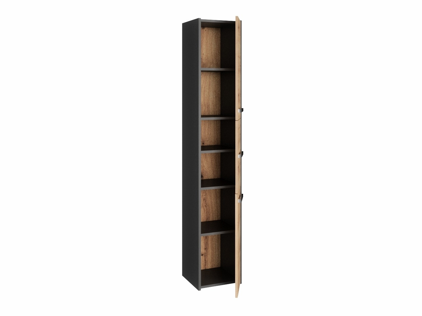 Cabinet de baie neancorat Mandeville 249 (Antracit + Stejar artizan)
