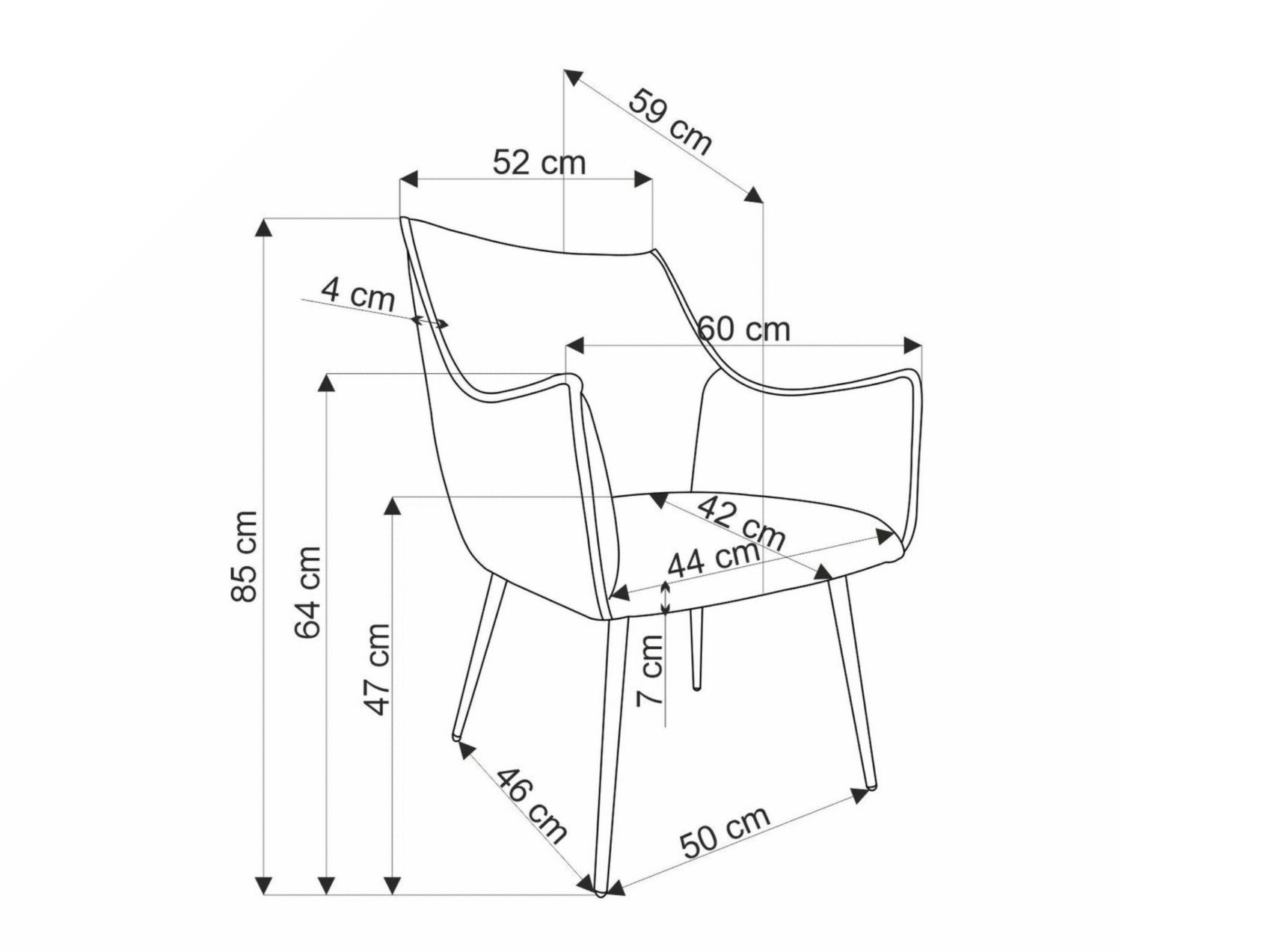 Scaun Houston 1758 (Gri)
