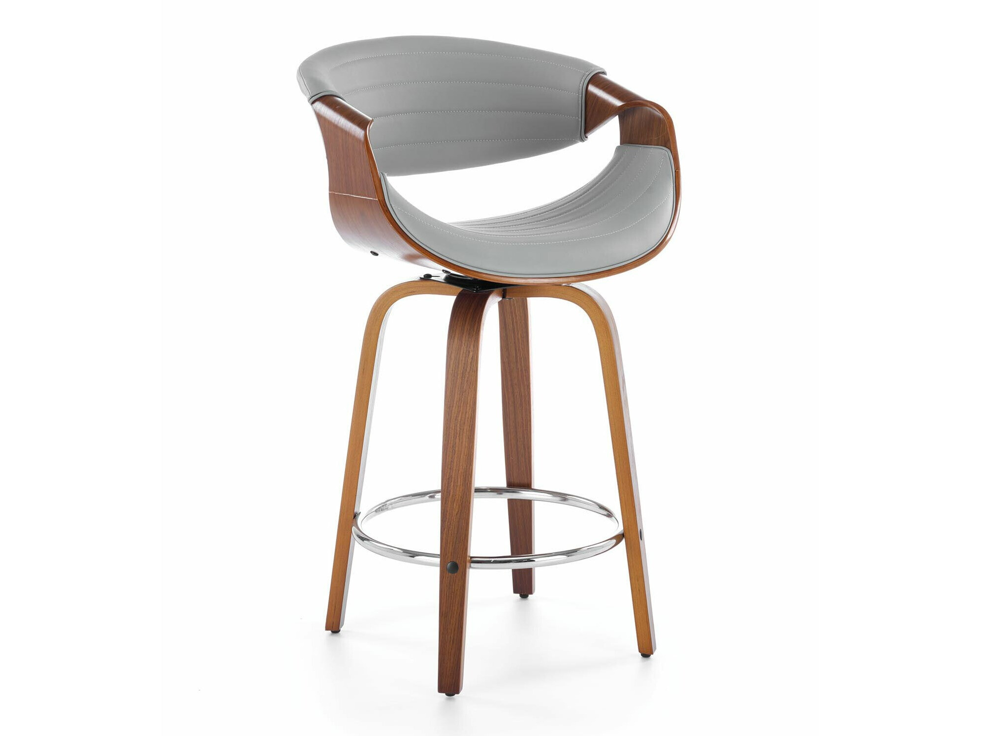 Scaun de bar Houston 1599 (Gri + Nuc)
