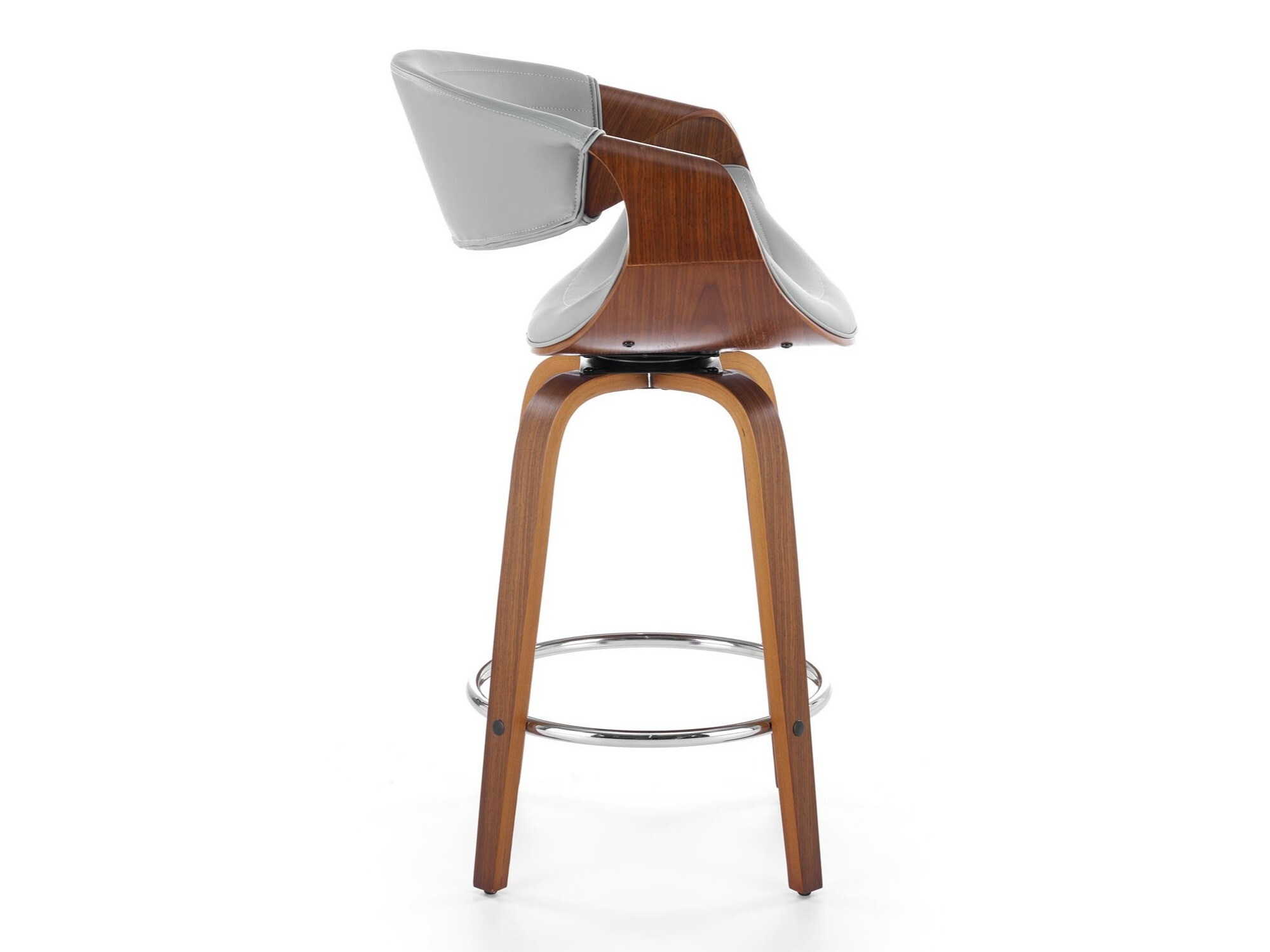 Scaun de bar Houston 1599 (Gri + Nuc)