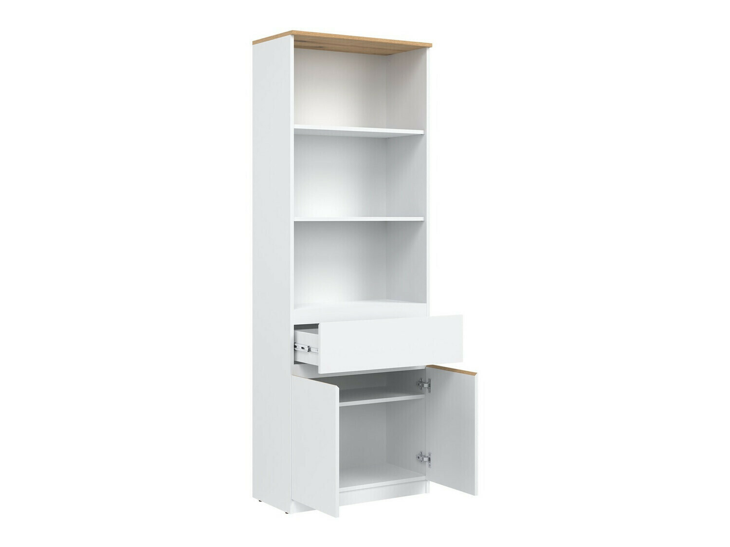 Set birou acasă Catelbi 118 (Alb + Stejar)