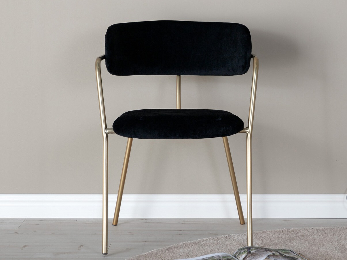 Scaun Dallas 108 (Negru + Alamă)
