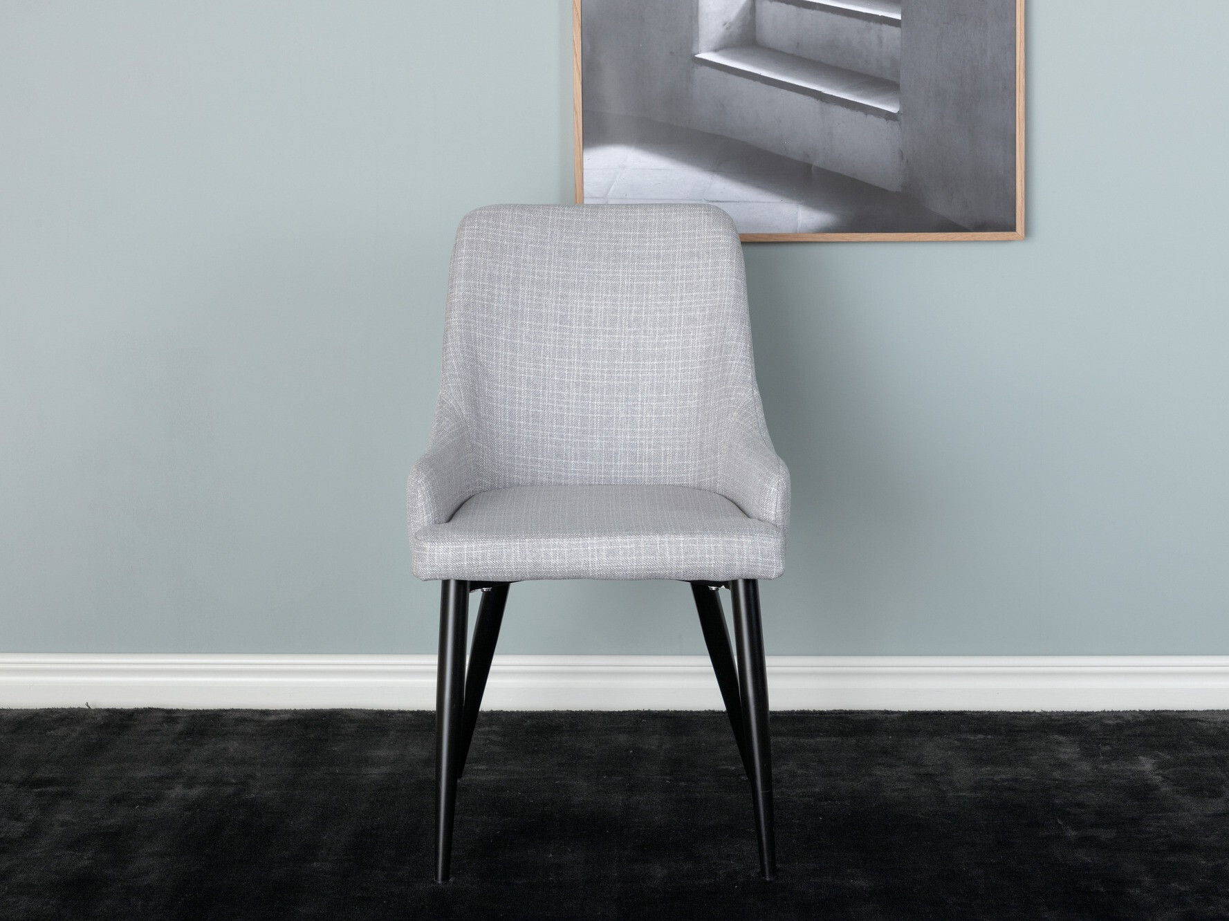 Scaun Dallas 114 (Gri deschis + Negru)