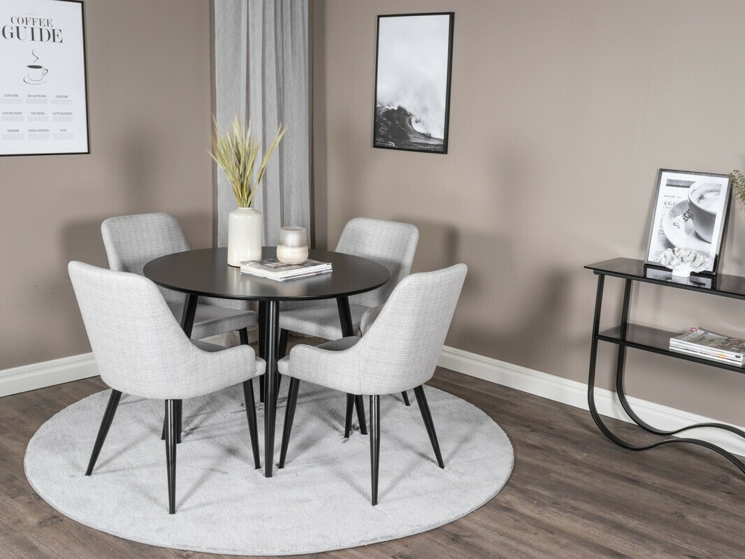 Scaun Dallas 114 (Gri deschis + Negru)
