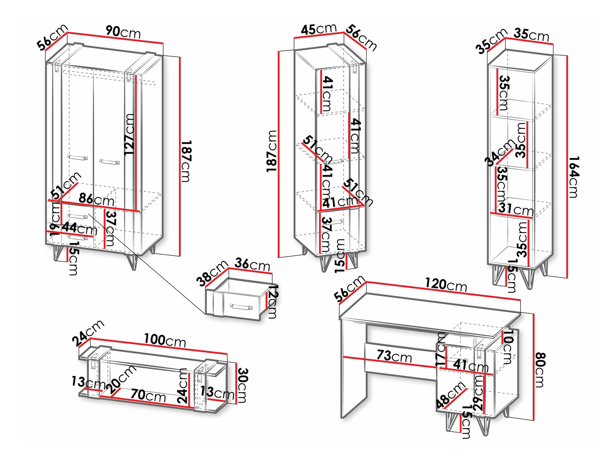 Set de mobilier Domdele 114