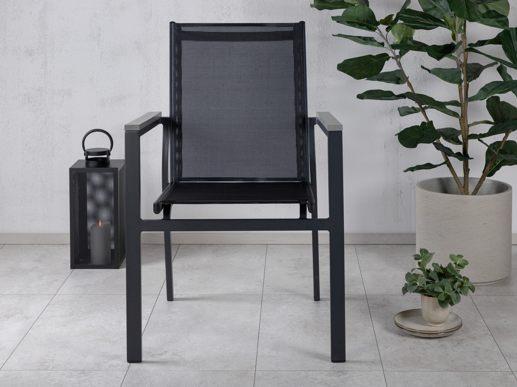 Scaun de exterior Dallas 2775 (Negru + Gri)