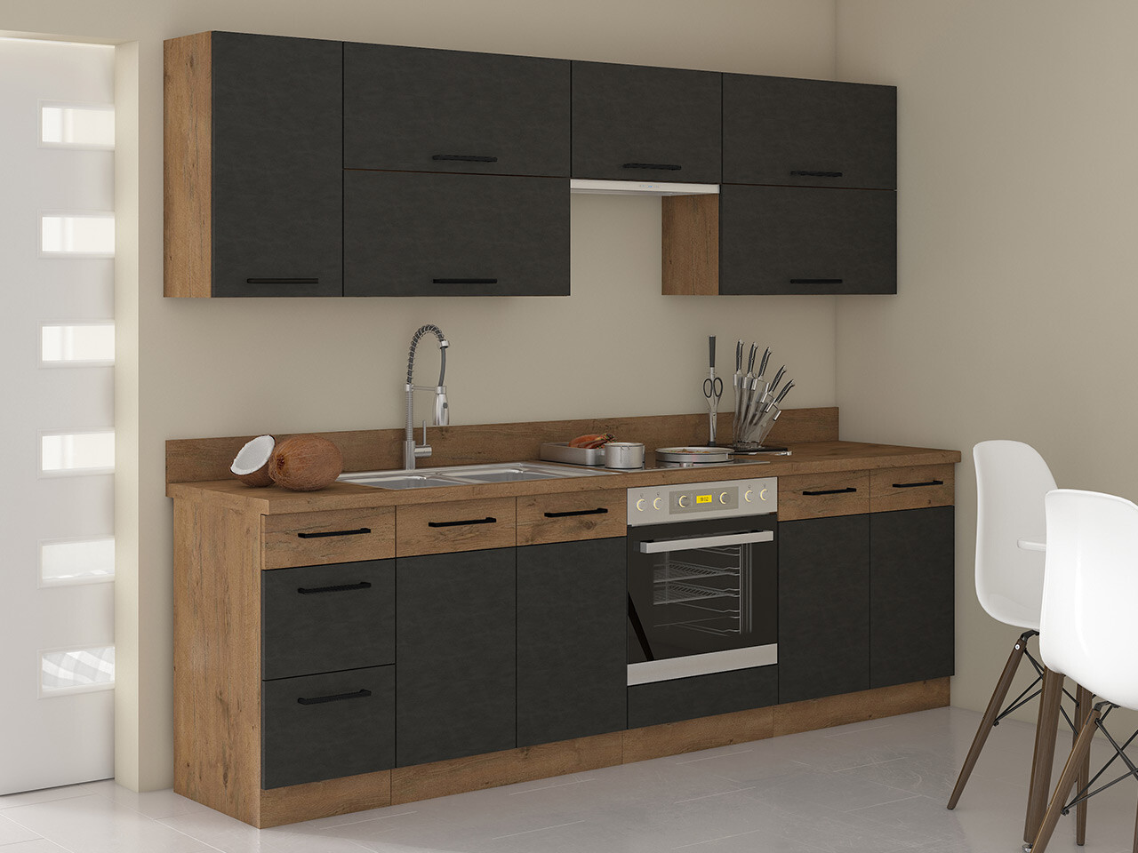 Set de bucătărie modular Wood Grey 135