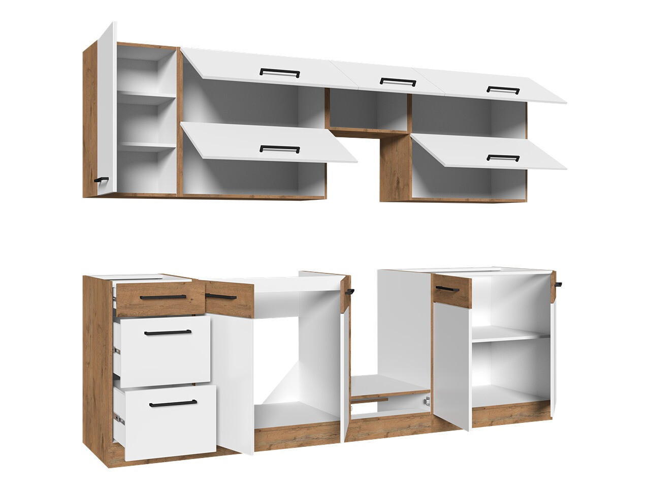 Set de bucătărie modular Wood Grey 135