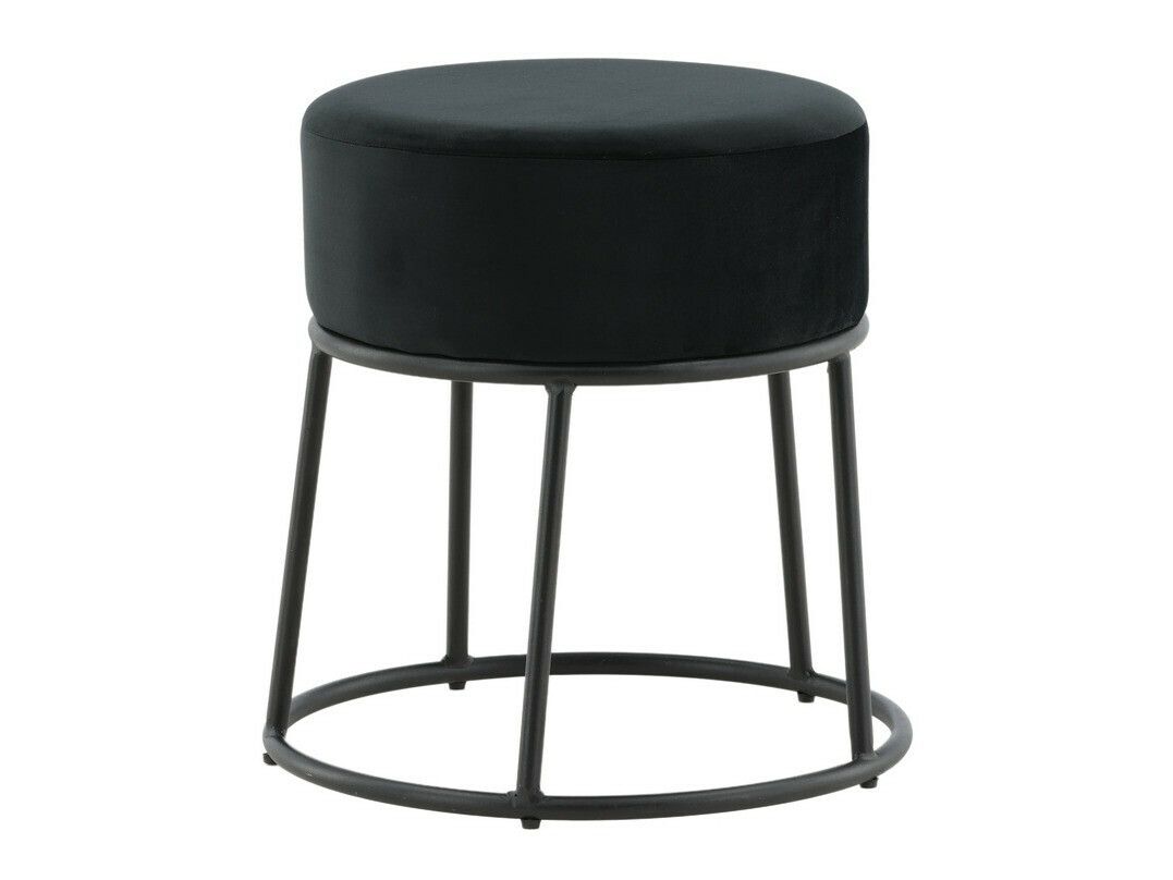 Taburet tapițat Dallas 2951 (Negru)