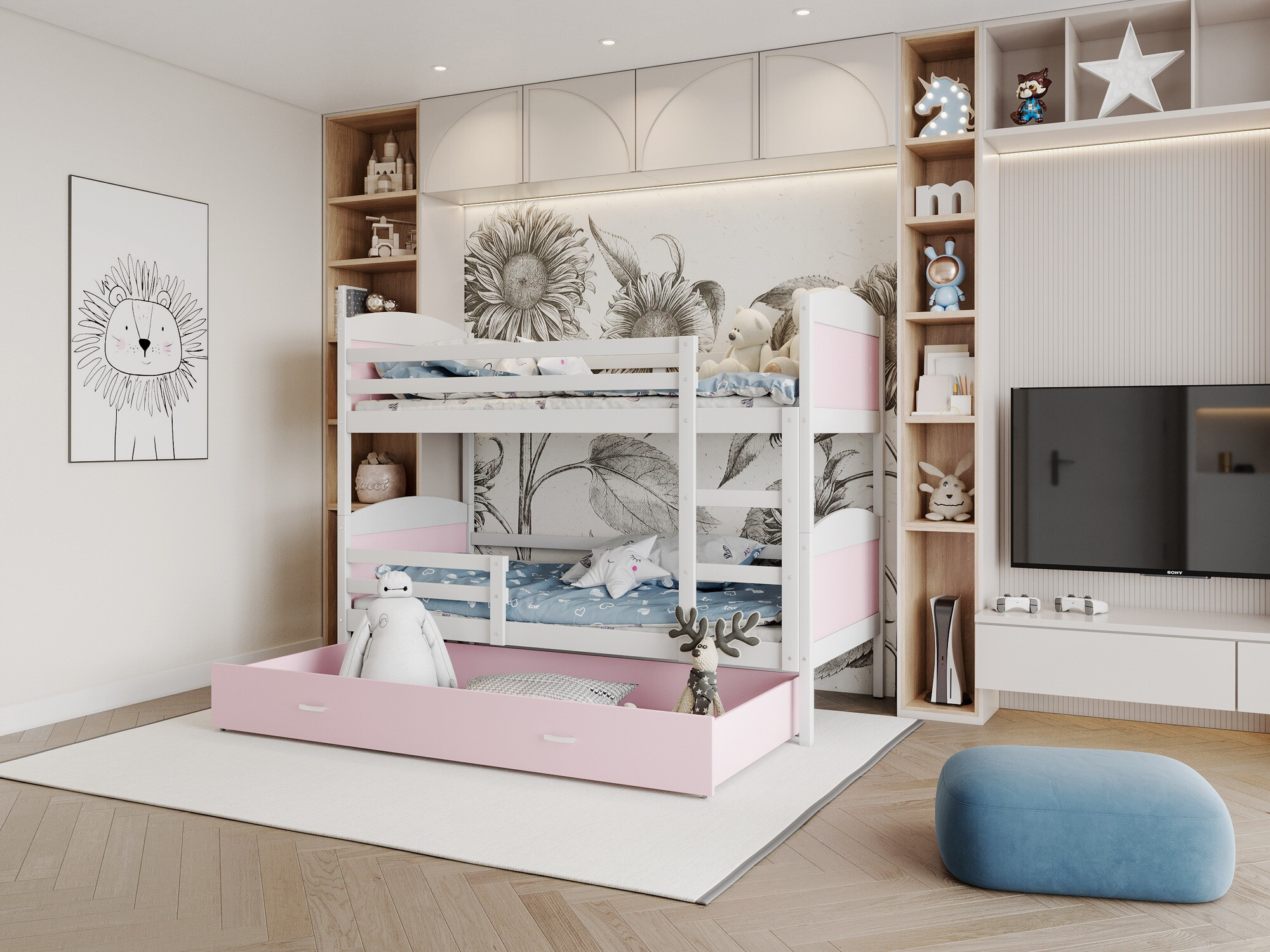 Pat supraetajat Aurora 102 (Roze)