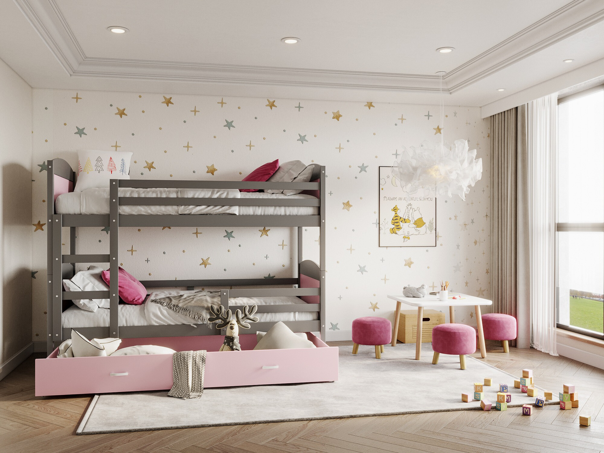 Pat supraetajat Aurora 102 (Roze)