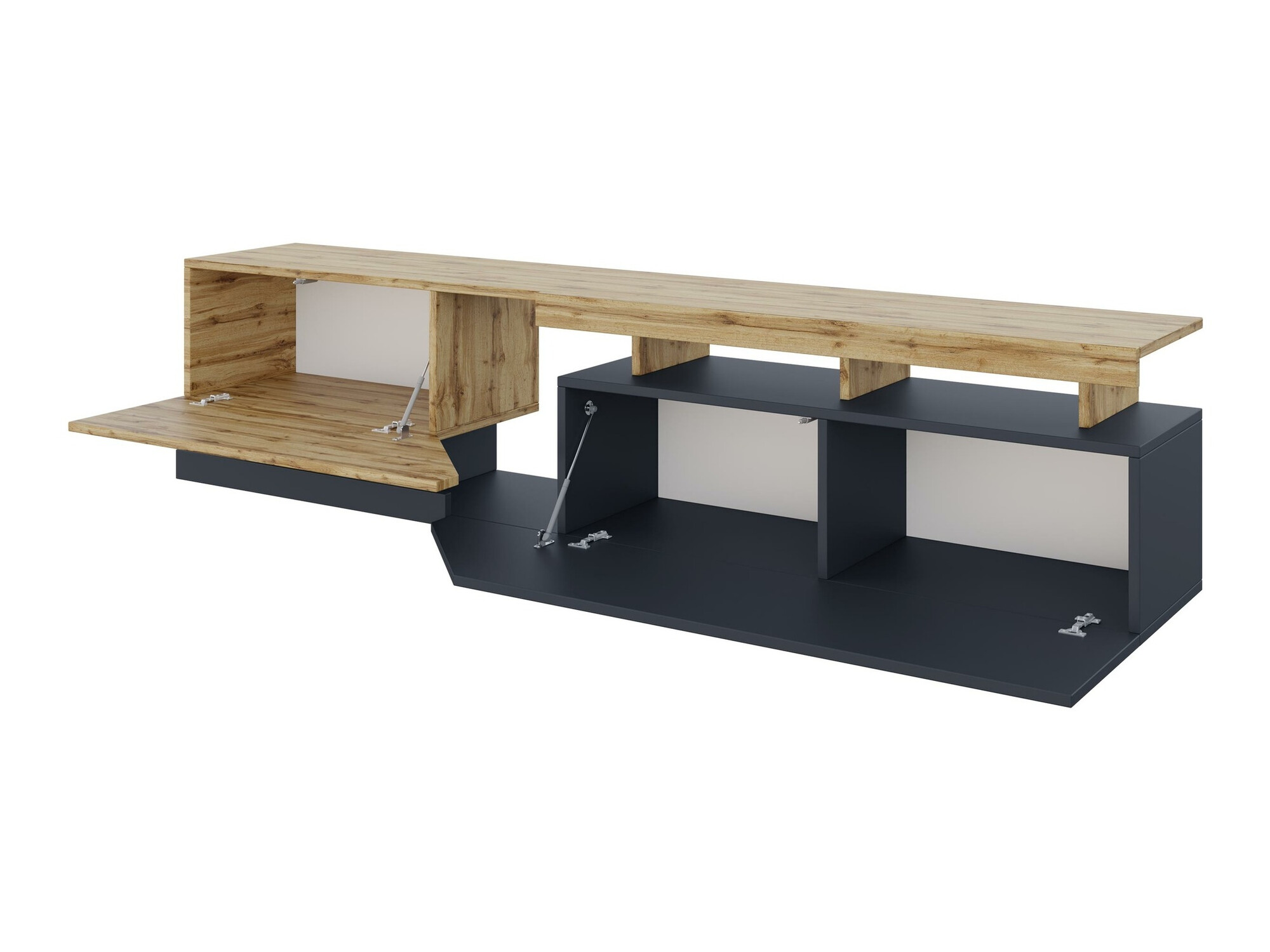 Set de living Comfivo Daldune II (Alb + Stejar Wotan)
