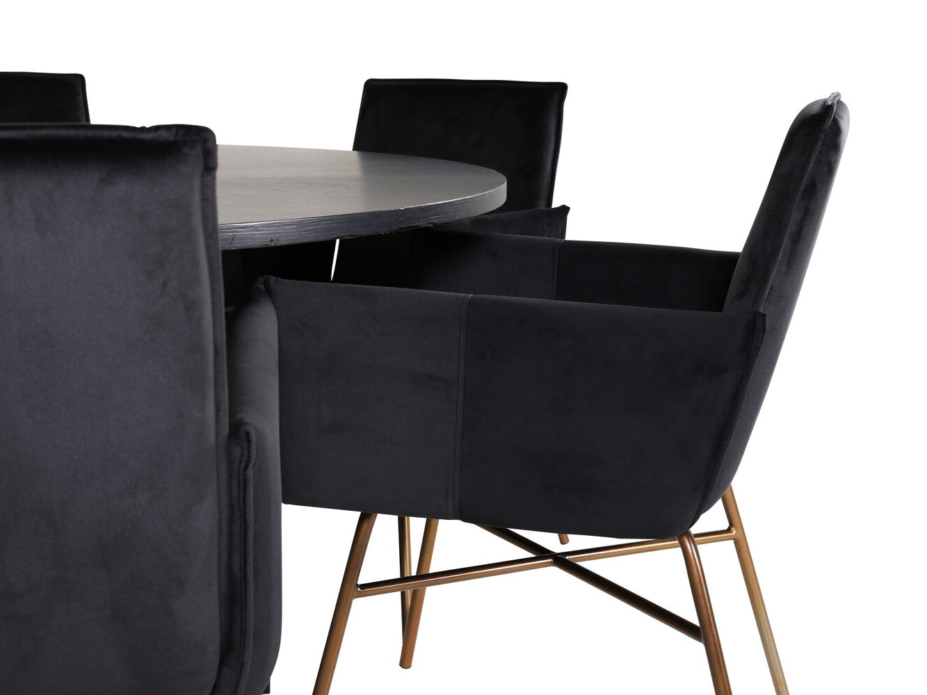 Set de mese Dallas 2391 (Negru + Alamă)