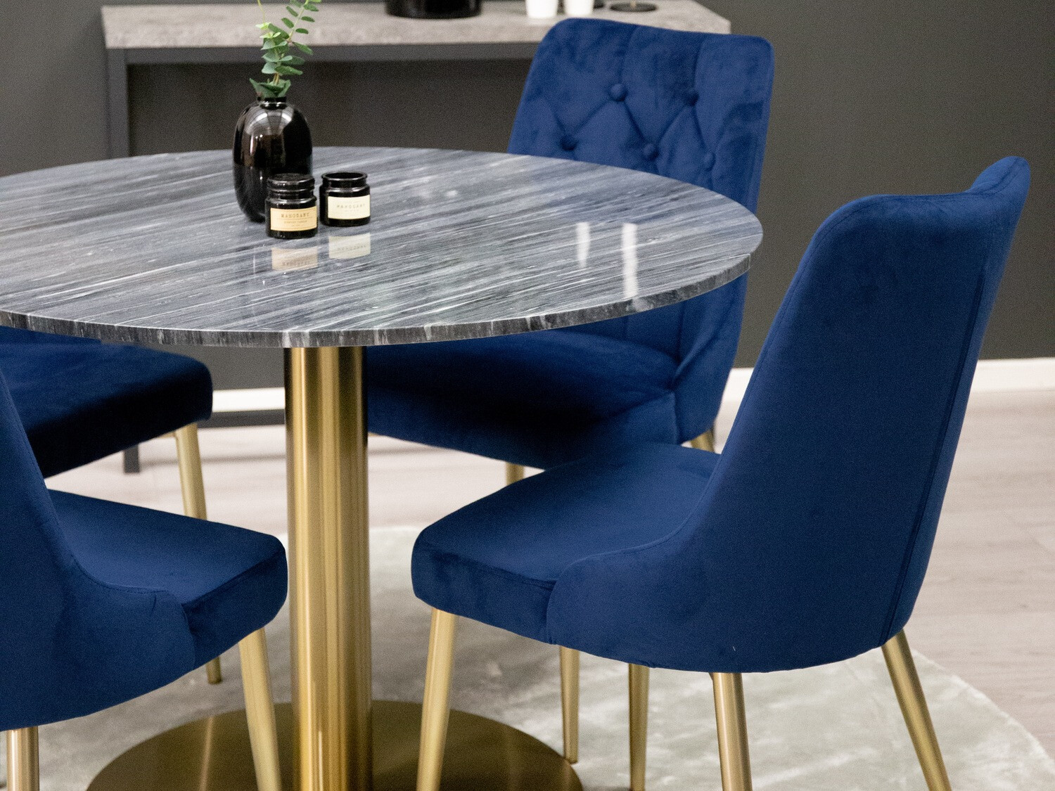 Set de mese Dallas 370 (Albastru + Auriu)