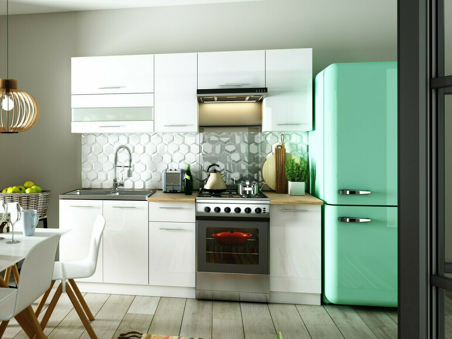 Dulap de perete modular Tiffa White 100