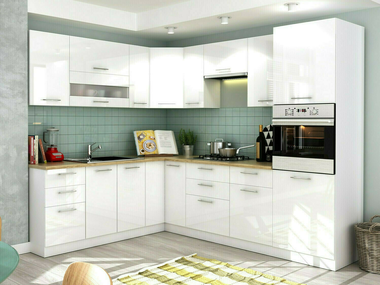 Dulap de perete modular Tiffa White 130