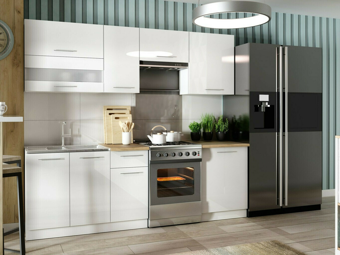 Dulap de perete modular Tiffa White 131