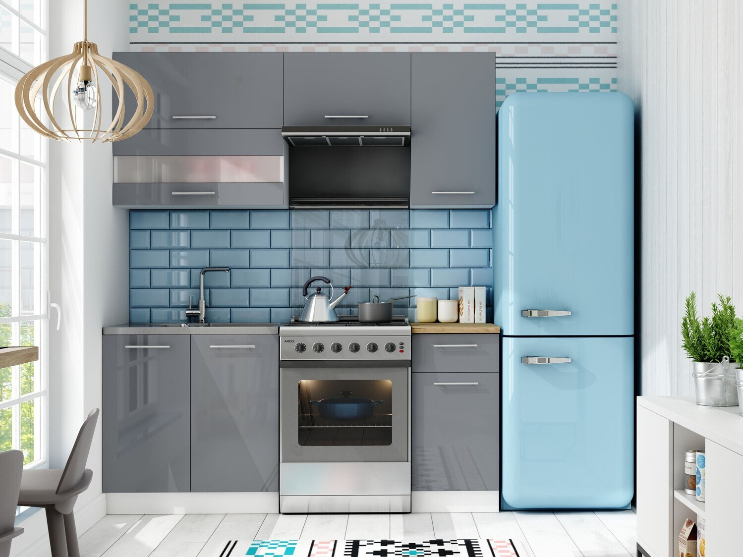 Set de bucătărie modular Tiffa Grey 100