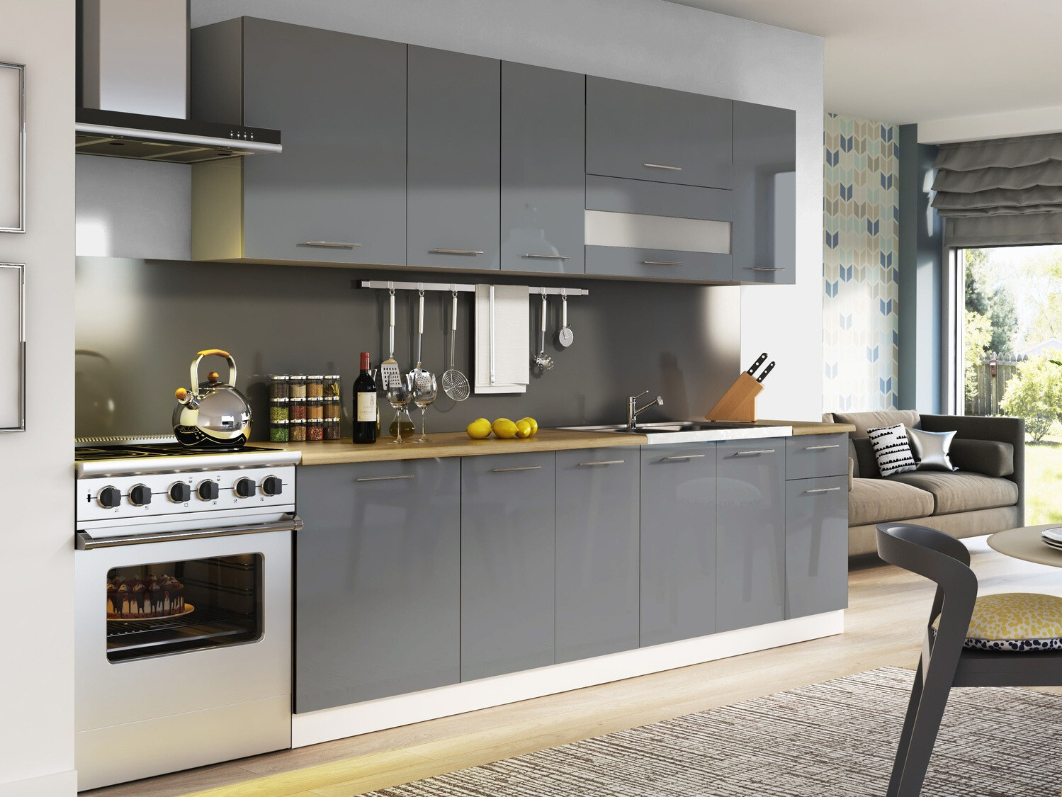 Set de bucătărie modular Tiffa Grey 108