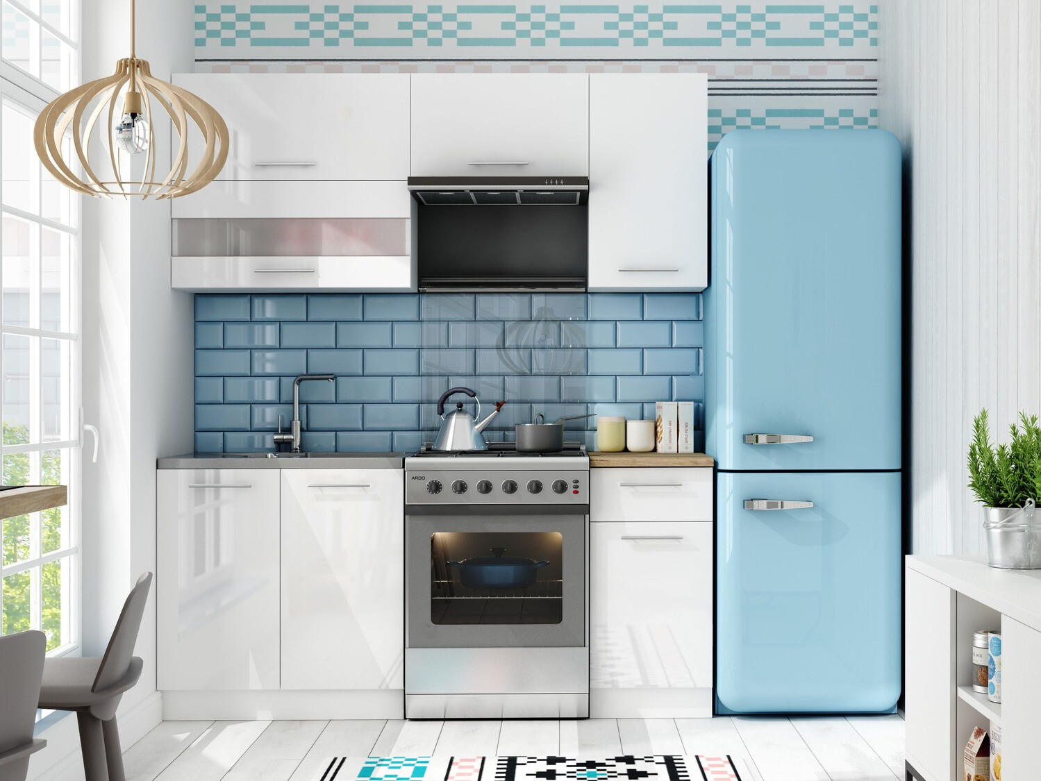 Set de bucătărie modular Tiffa White 113