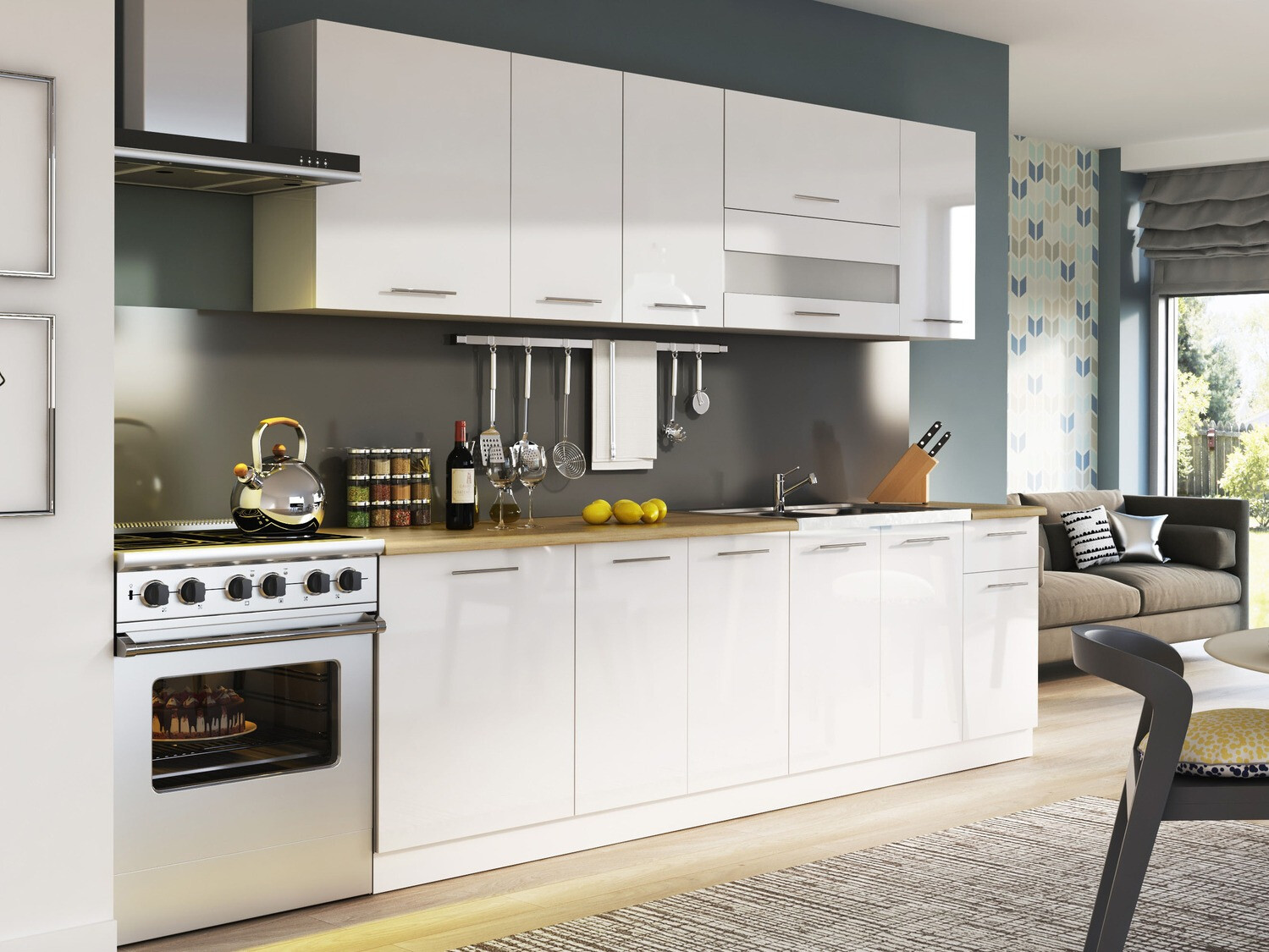 Set de bucătărie modular Tiffa White 121