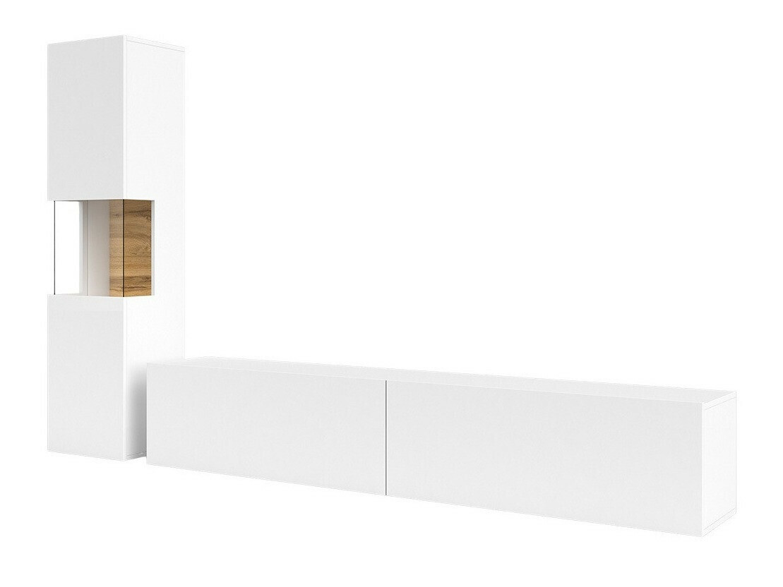 Set de living Revmiru 105 (Alb + Stejar Wotan)
