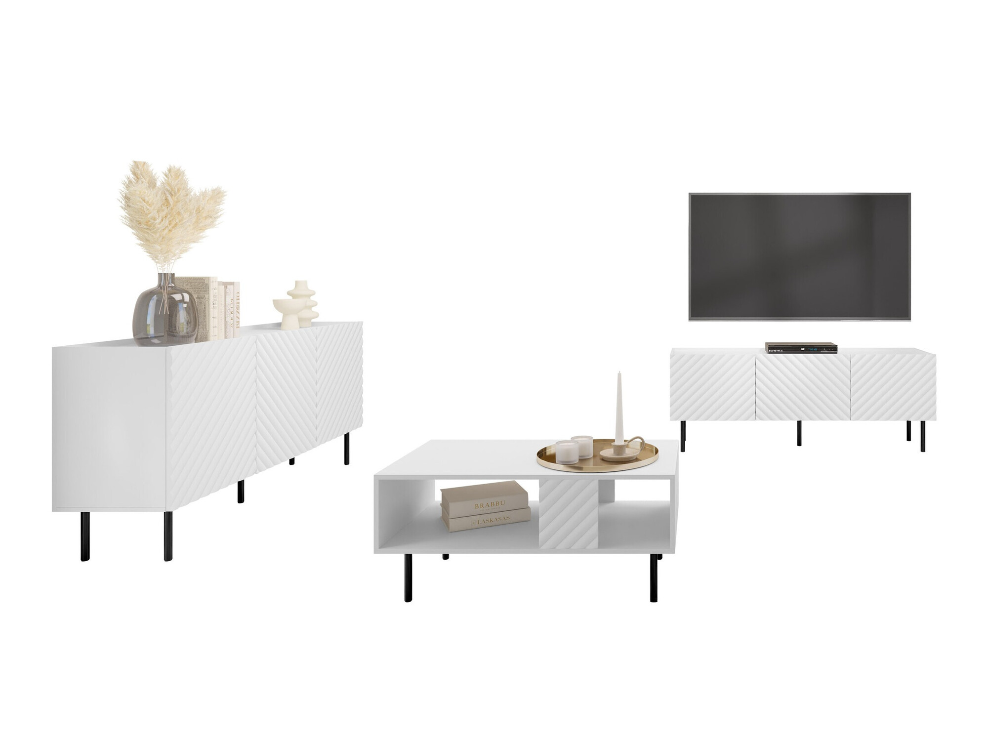 Set de living Sillen (Alb)