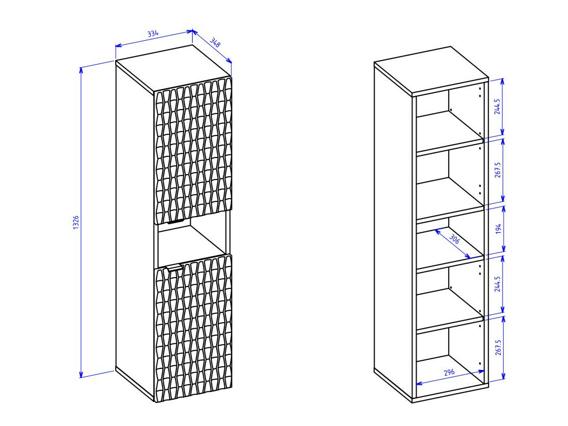 Cabinet de baie suspendat Elitese 101