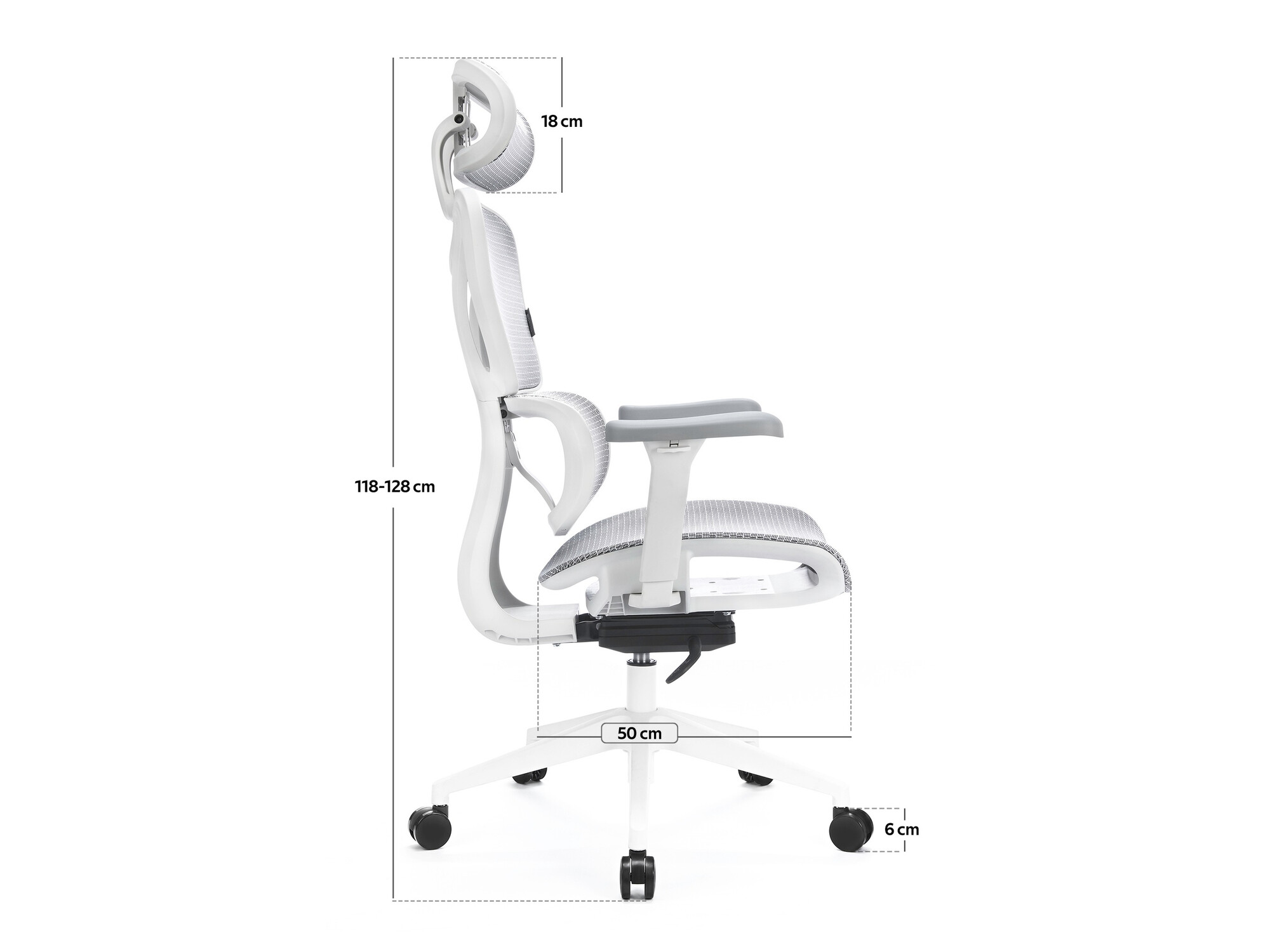 Scaun de birou Lodi 104 (Alb + Gri)