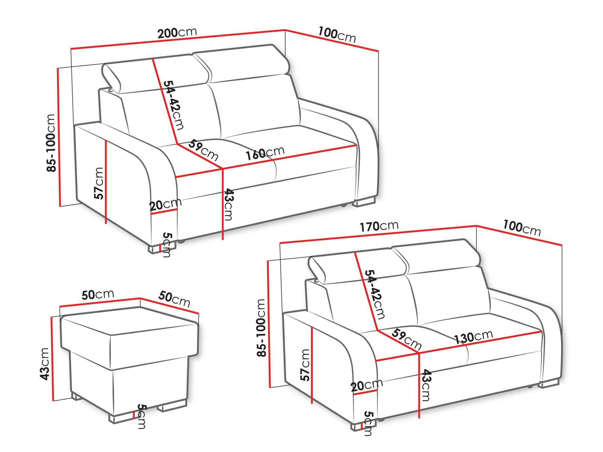 Set mobilier tapițat Ovos I (Crown 16)