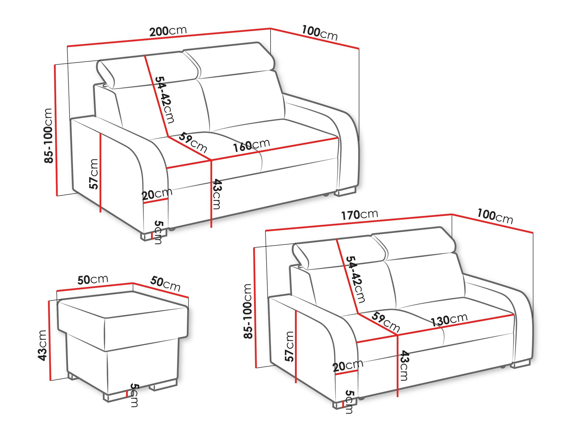 Set mobilier tapițat Ovos I (Crown 17)