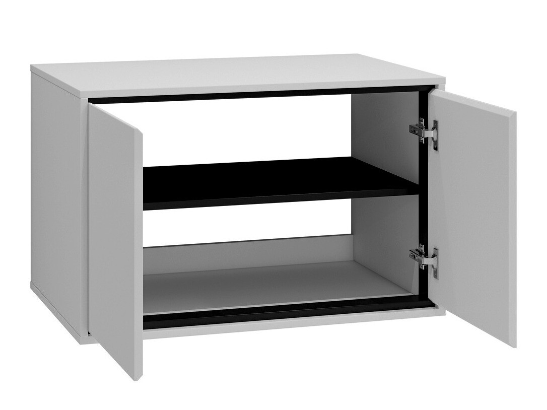 Cabinet atârnat pentru baie Tecavu 103 (Alb lucios + Alb)