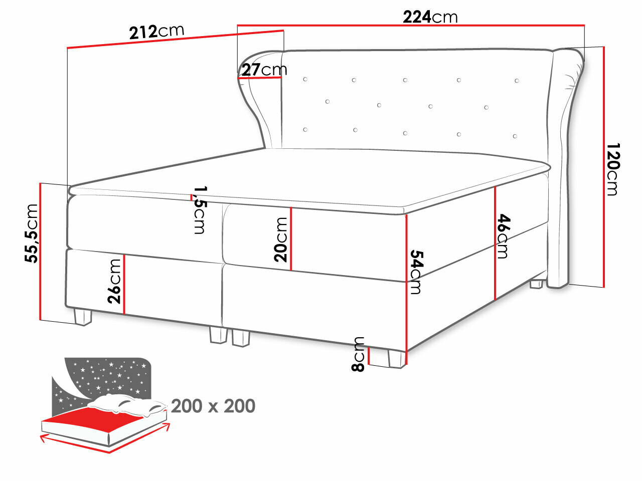 Pat boxspring Ovum (Prestige 2771)