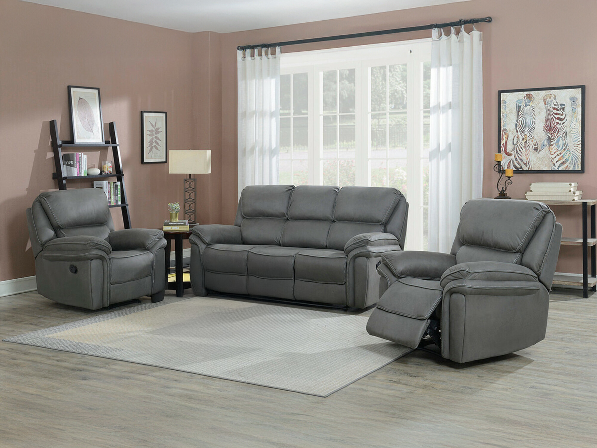 Set mobilier tapițat Dallas 4726 (Gri)