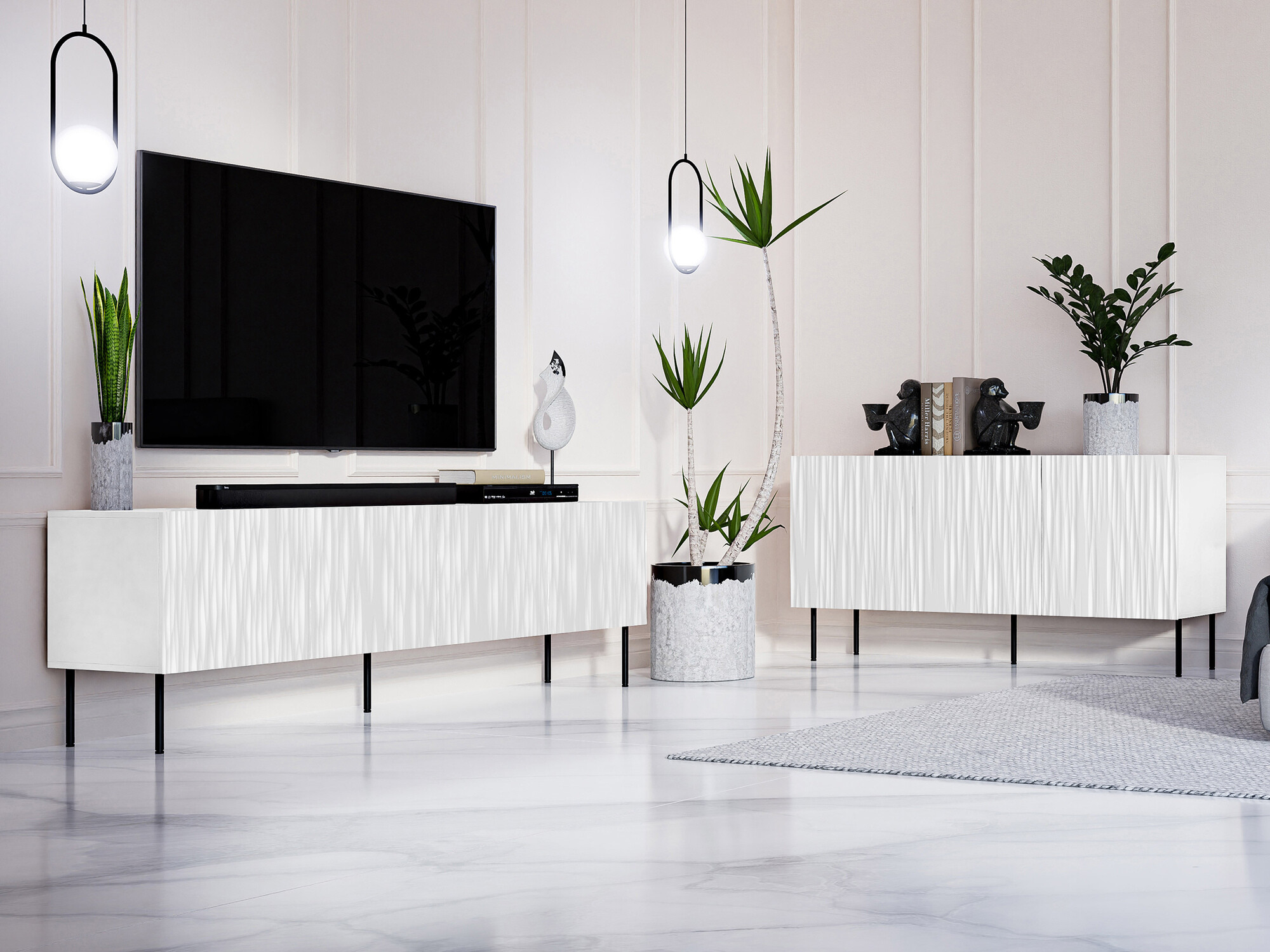 Bufet Lorelbo 100 (Alb + Negru)