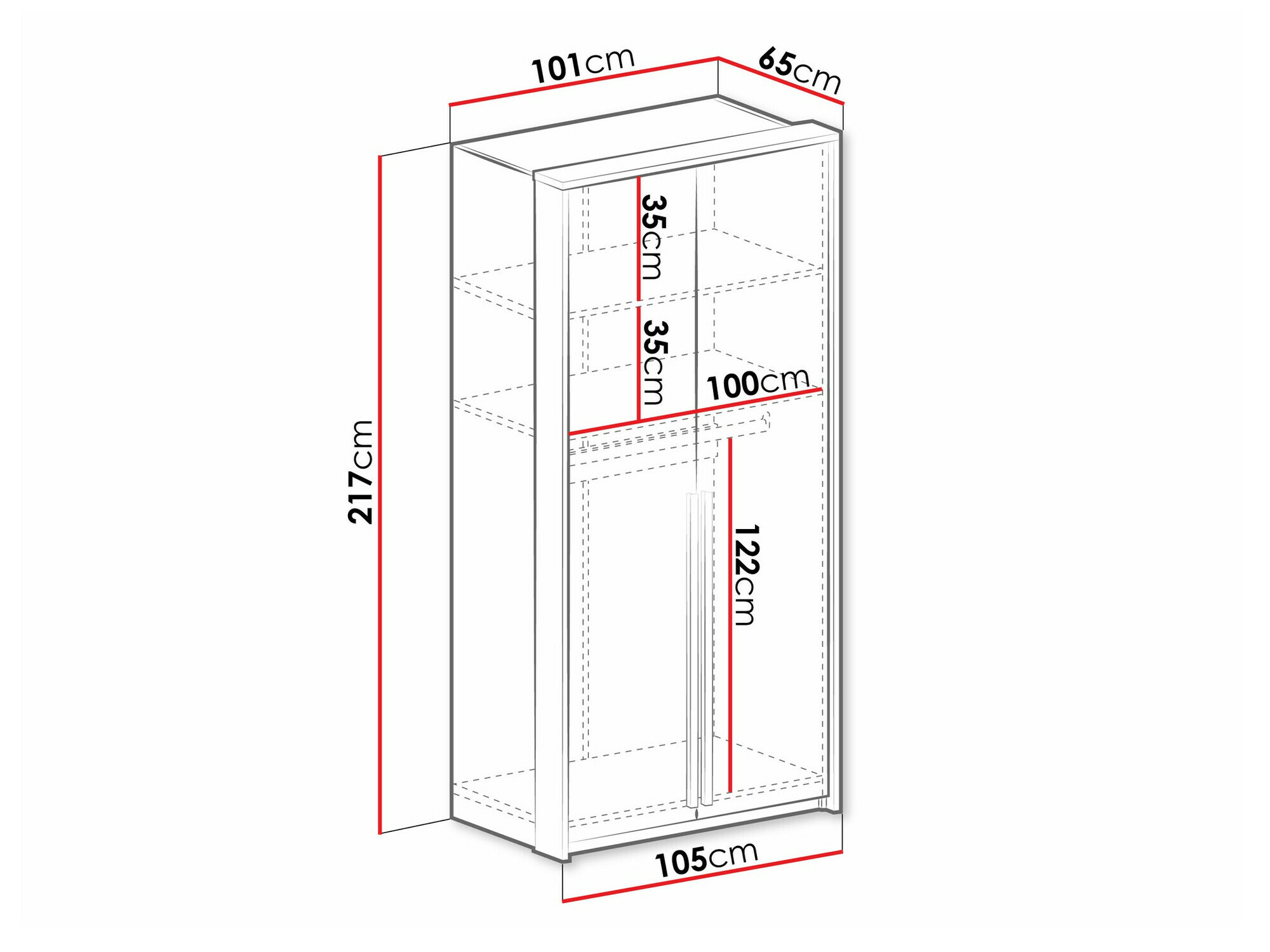 Dulap Calcalo 100 (Alb)