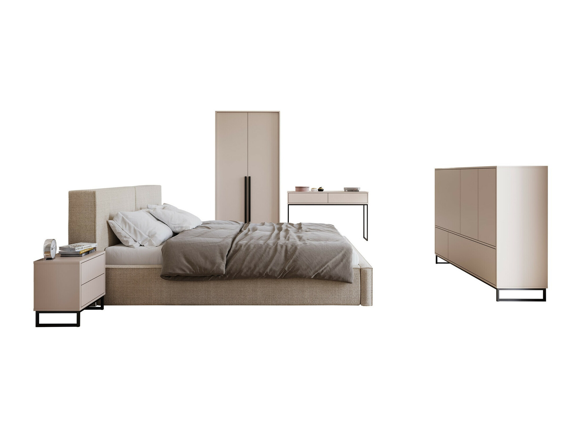 Set dormitor Calcalo 110 (Bej)