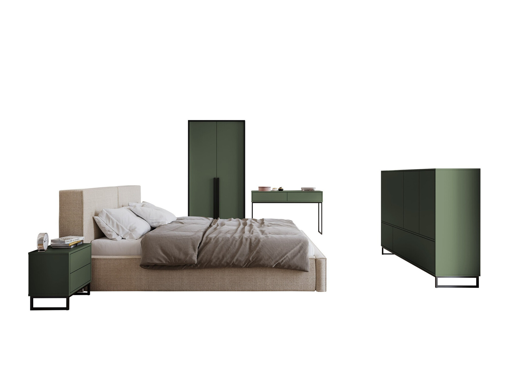 Set dormitor Calcalo 110 (Verde)
