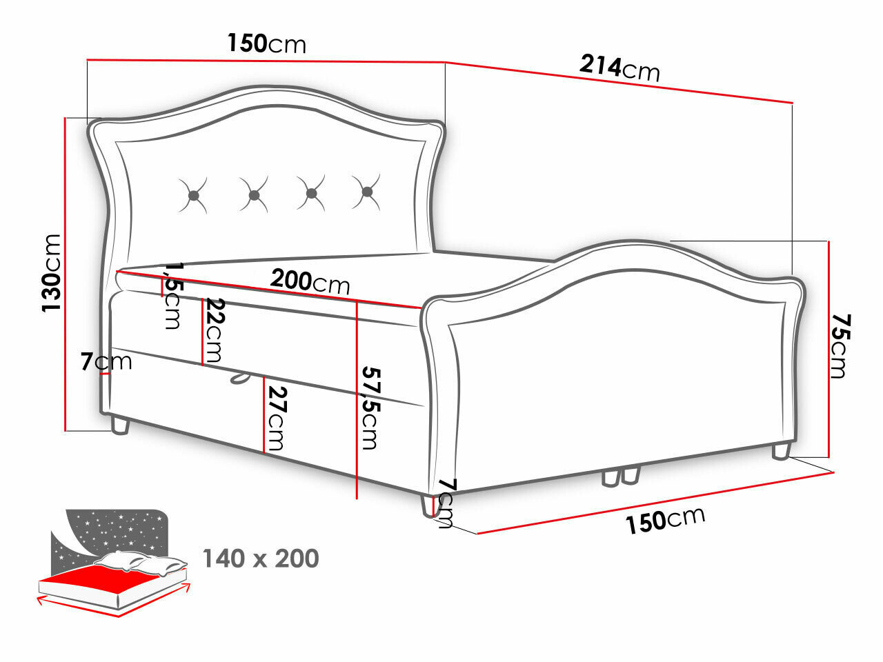 Pat boxspring Oleum I (Velluto 17)