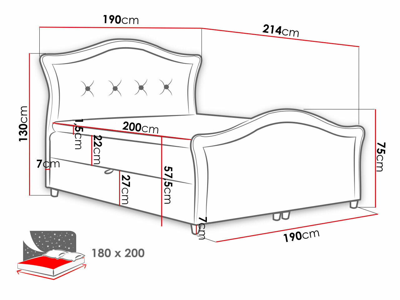 Pat boxspring Oleum I (Velluto 32)