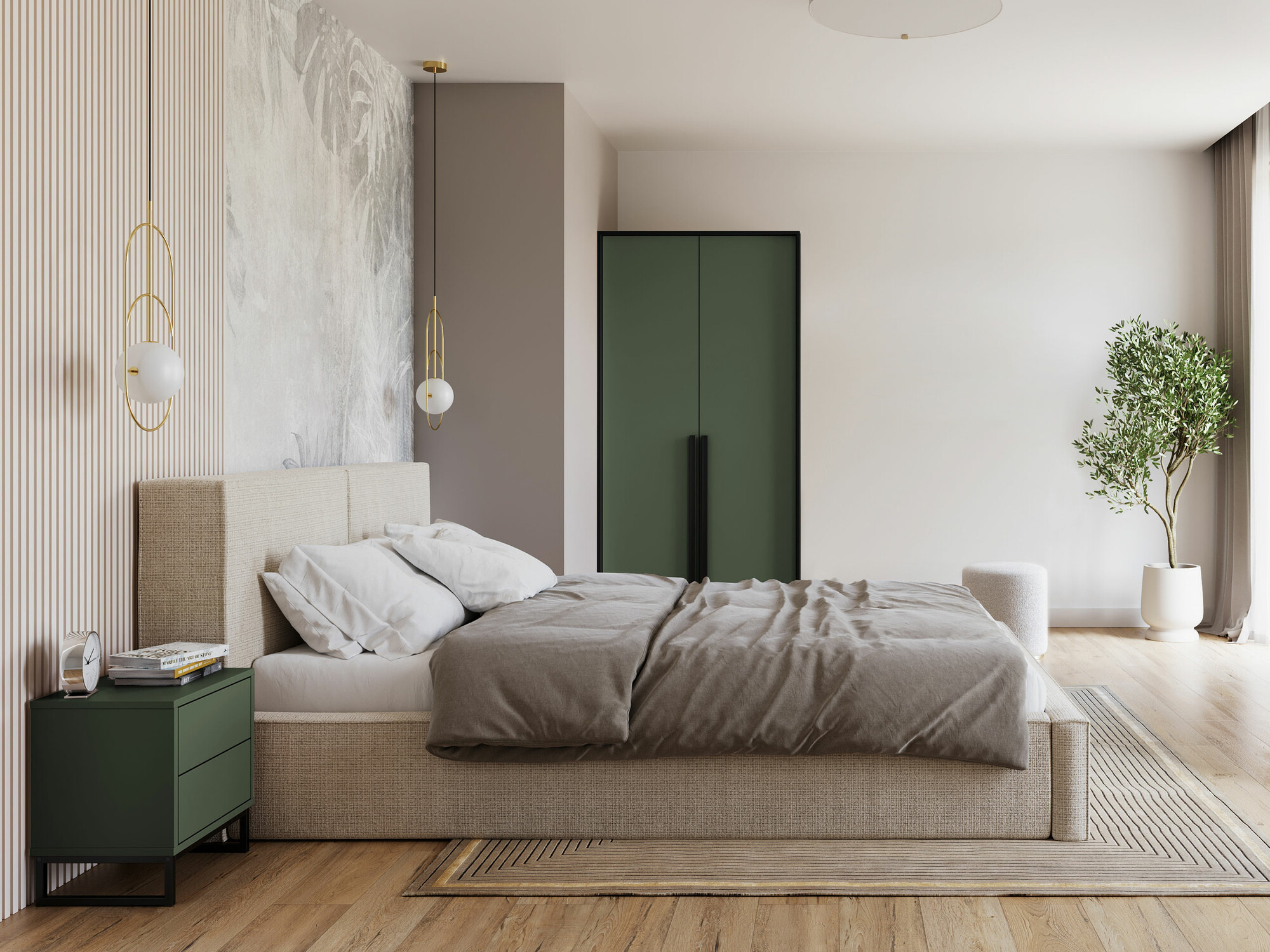 Set dormitor Calcalo 111 (Verde)