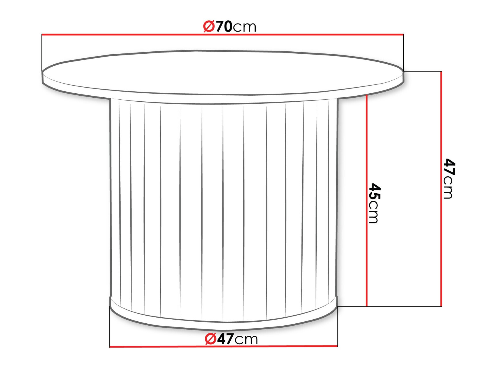 Măsuță de cafea Novmono 106 (Negru)