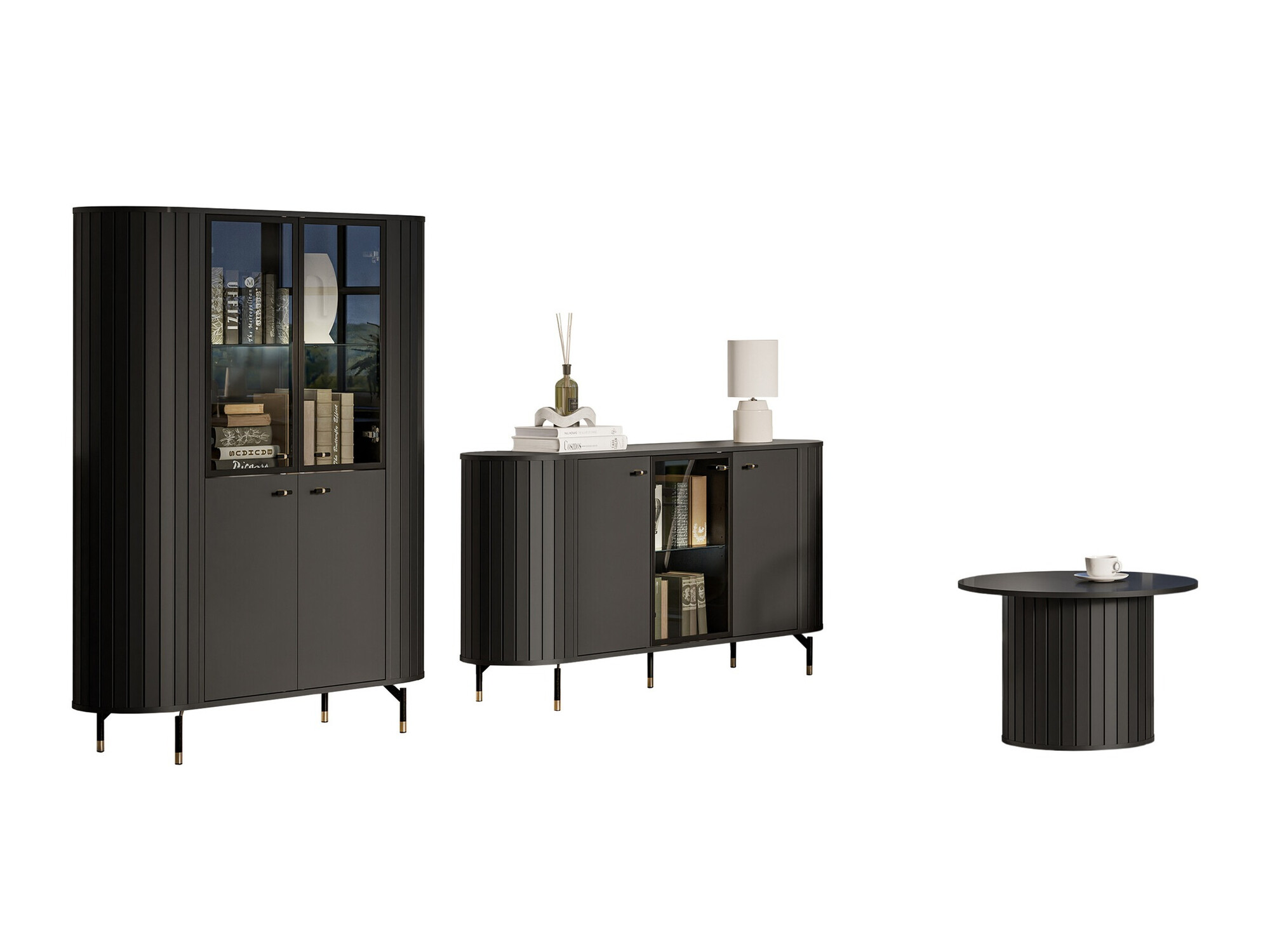 Set de living Novmono 109 (Negru)