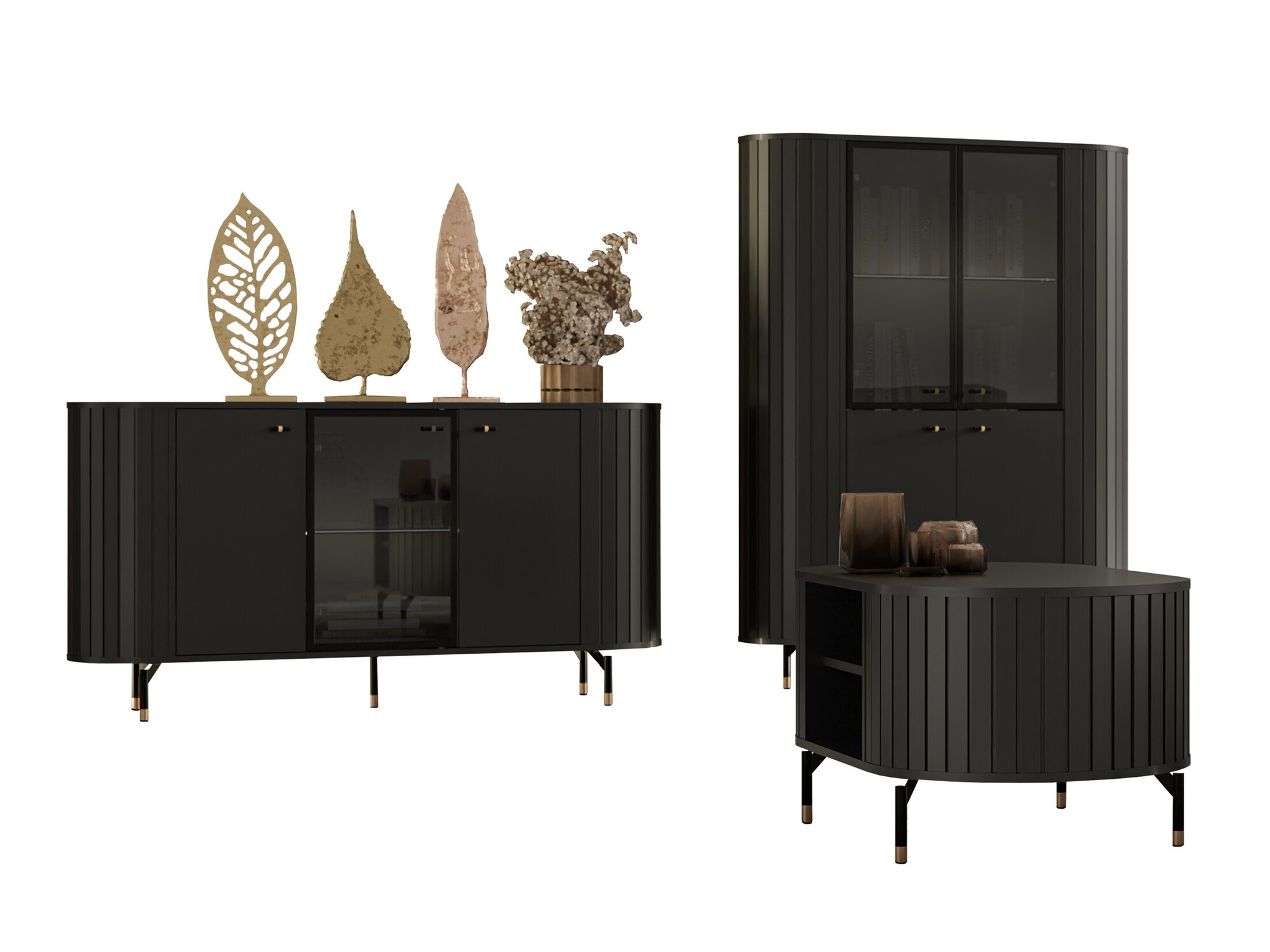 Set de living Novmono 111 (Negru)