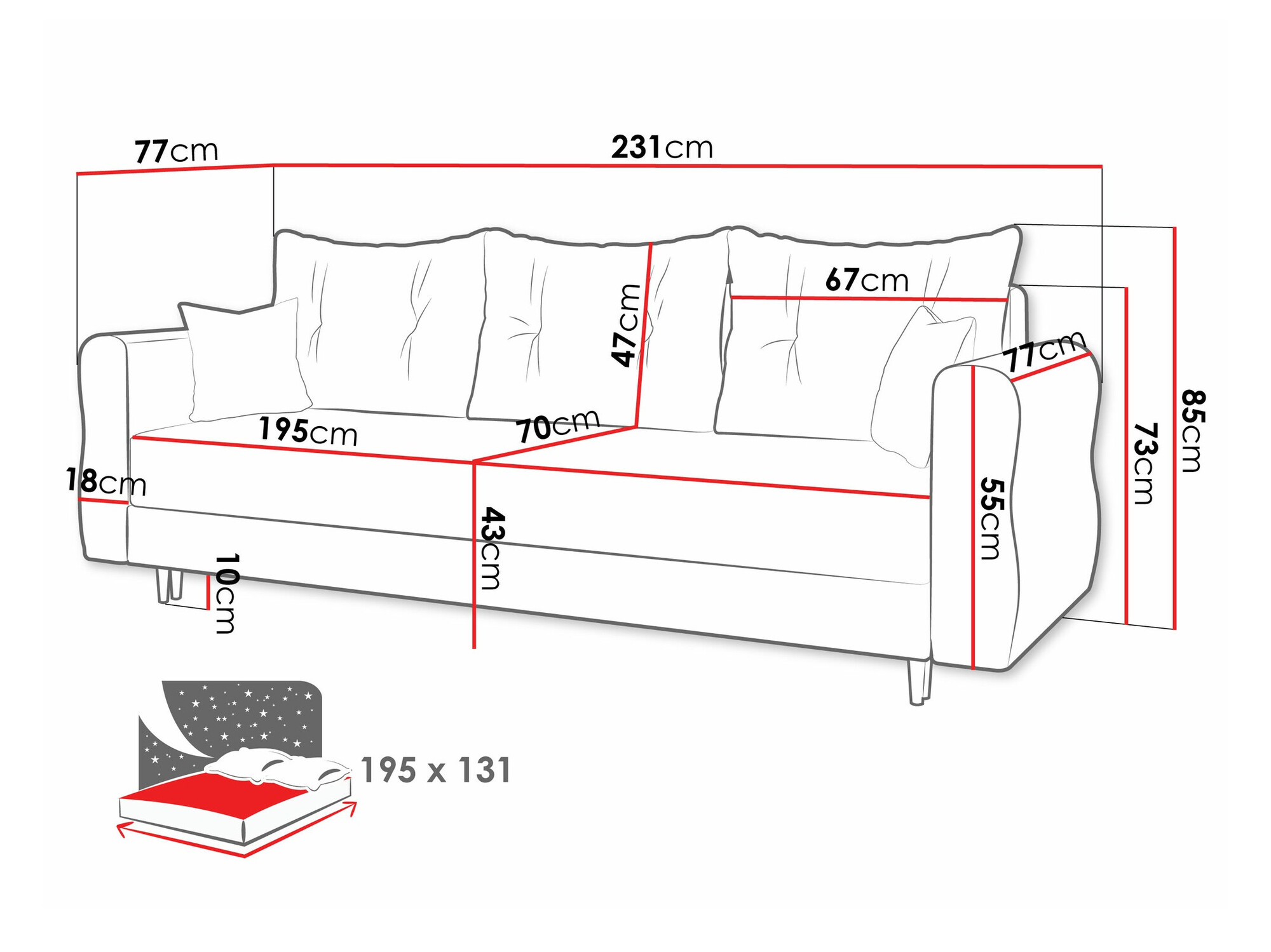 Canapea extensibilă Veldala 101 (Manila 18)