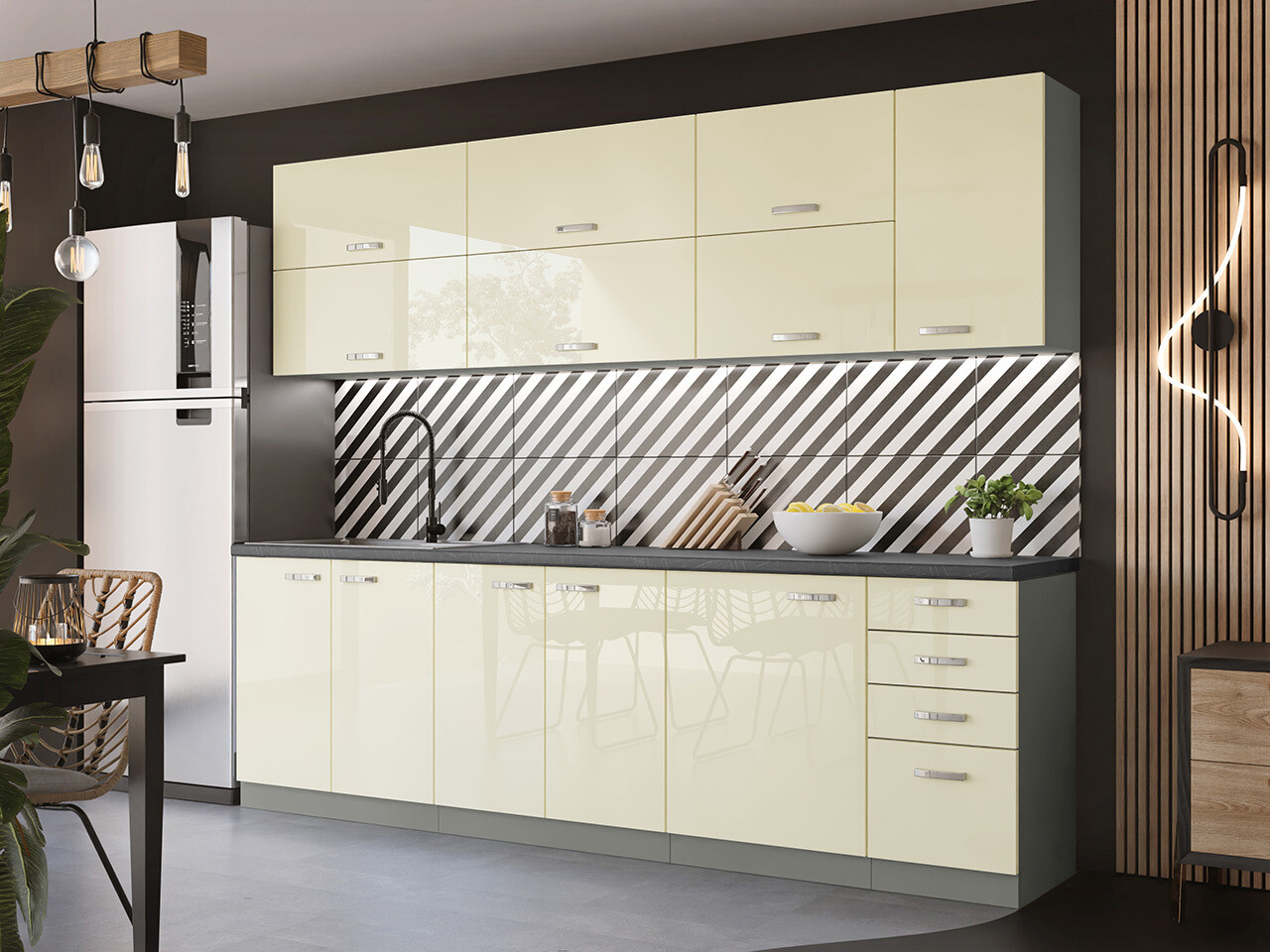 Set de bucătărie modular Multi Cream 123