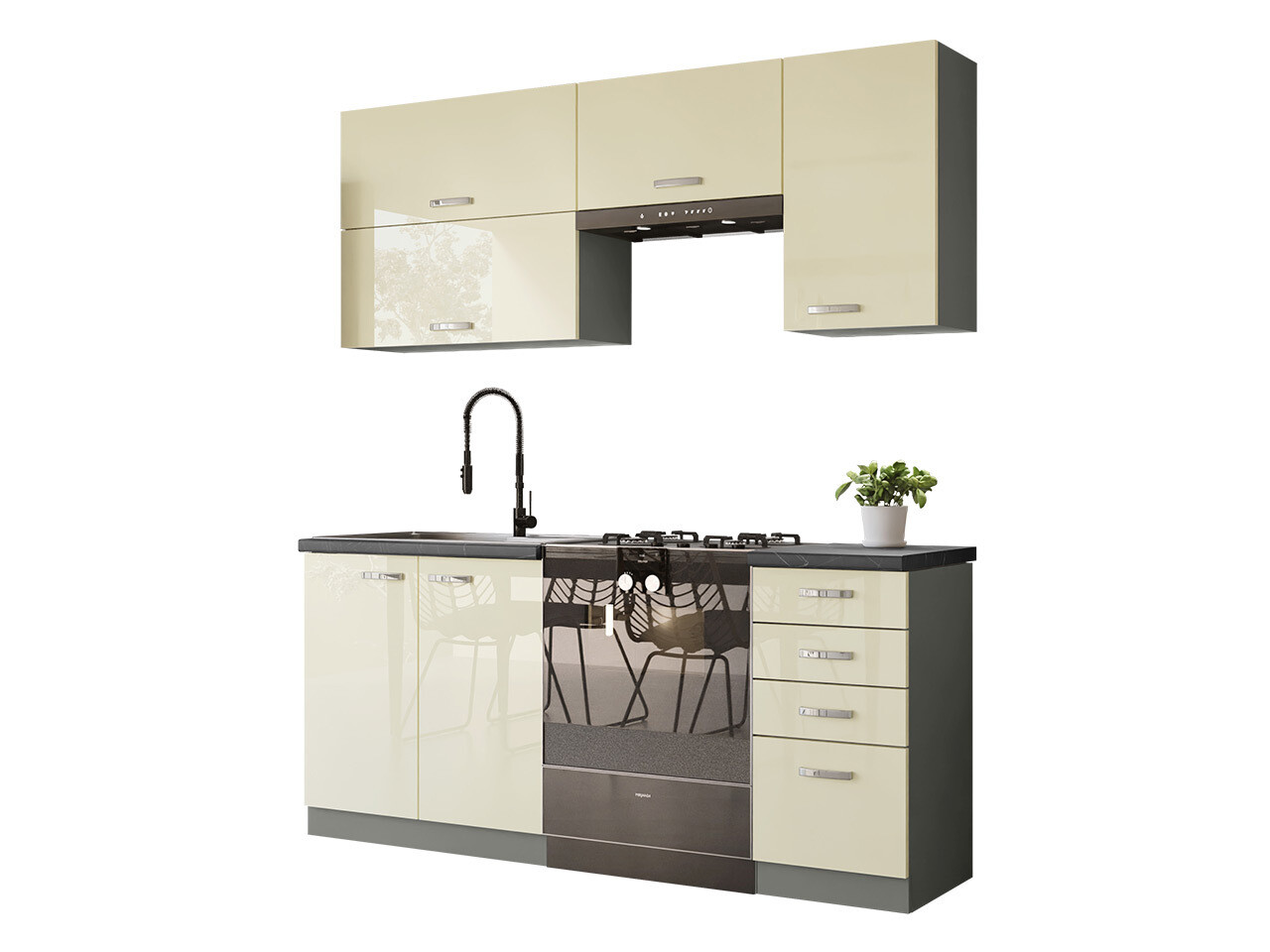 Set de bucătărie modular Multi Cream 125