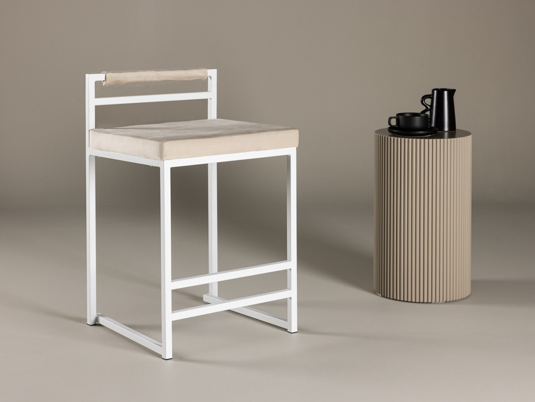 Scaun de bar Dallas 4519 (Alb + Bej)