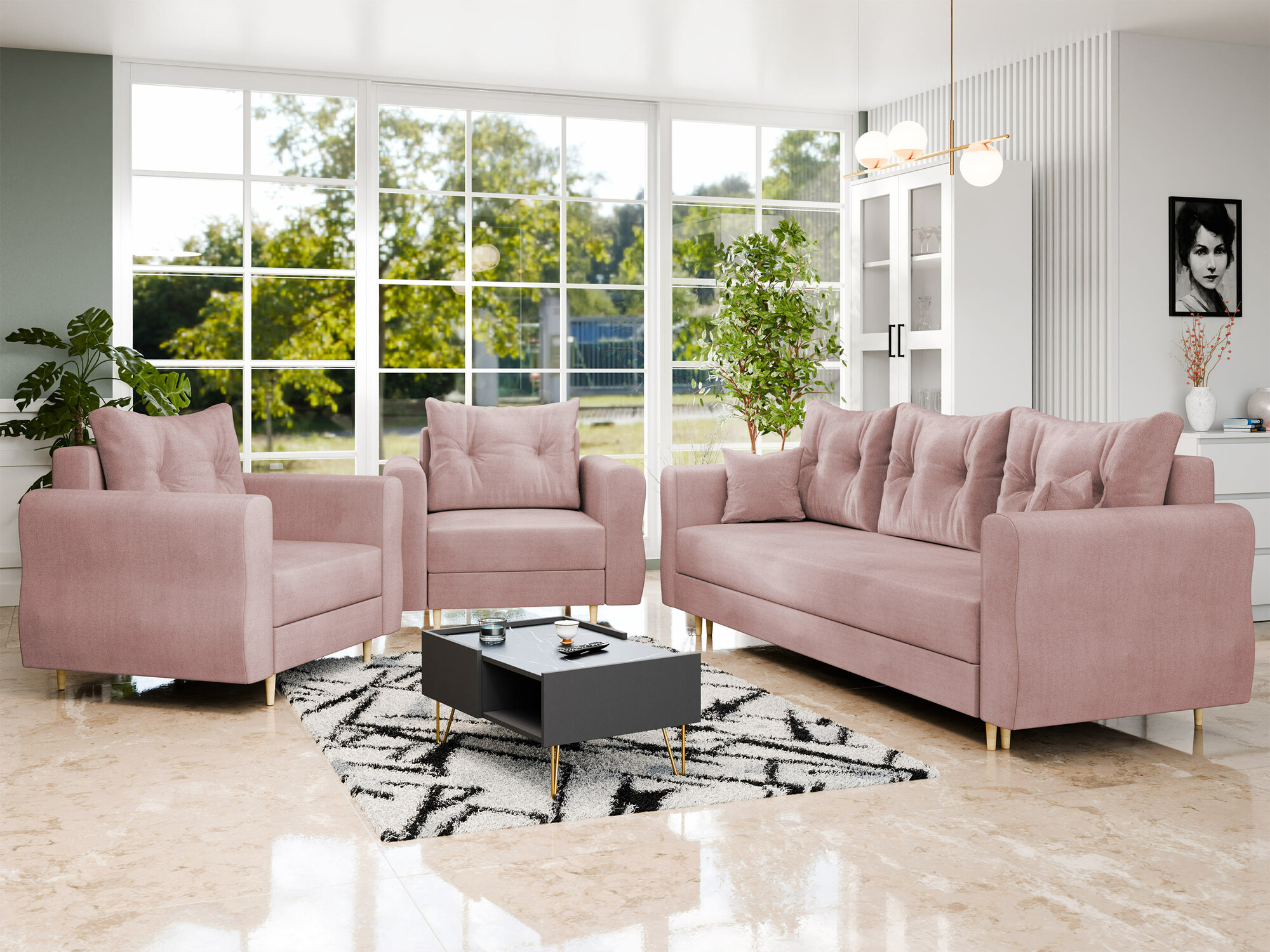 Set mobilier tapițat Veldala 106 (Manila 09)
